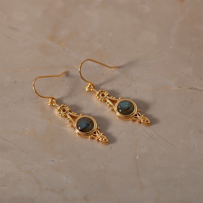 Encanto Labradorit Ohrring | Gold