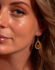 Alba Obsidian Ohrringe | Gold
