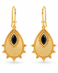 Alba Obsidian Ohrringe | Gold