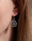 Alma de Loto Rosenquarz Ohrringe | Silber