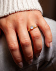 Dúalia Mondstein & Rosenquarz Ring | Gold