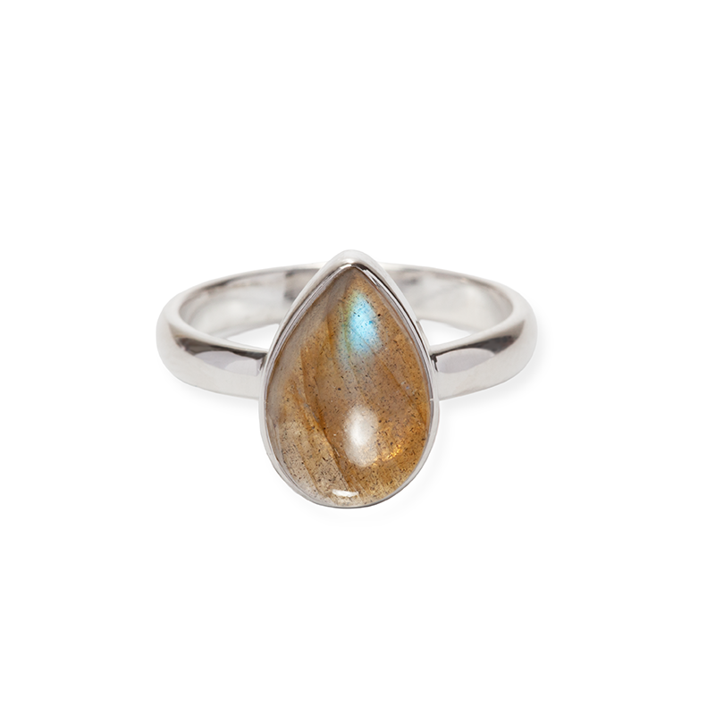 Cálida Labradorit Ring | Silber