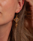 Celeste Rosenquarz Ohrringe | Gold