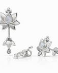 Alma de Loto Moonstone Earring | Silver