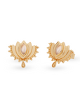 Vida Rose Quartz Stud Earrings | Gold