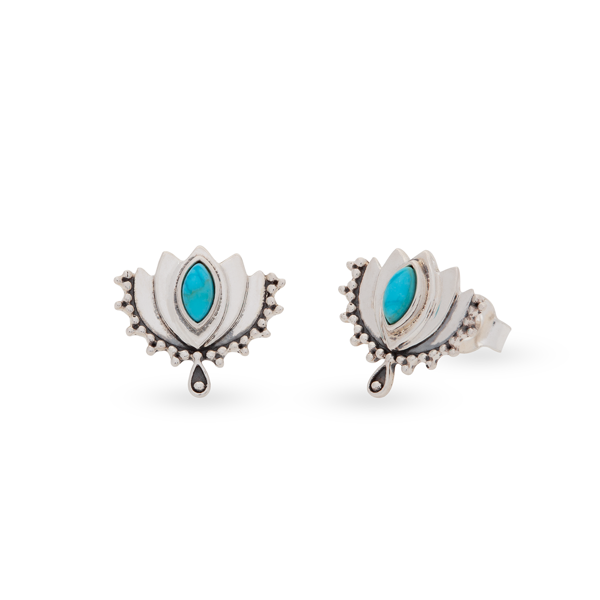 Vida Rose Quartz Stud Earrings | Gold