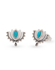 Vida Rose Quartz Stud Earrings | Gold