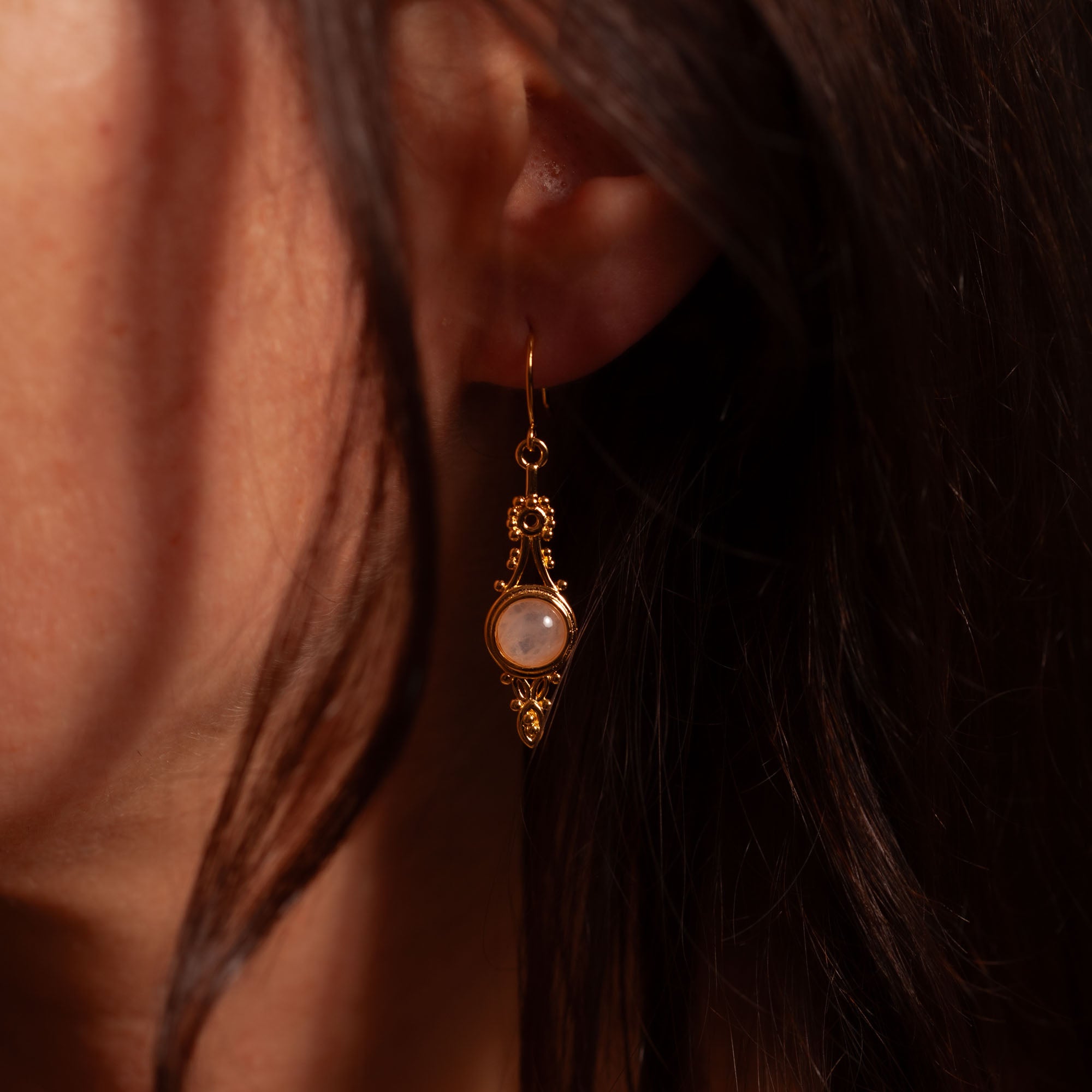 Encanto Moonstone Earring | Silver