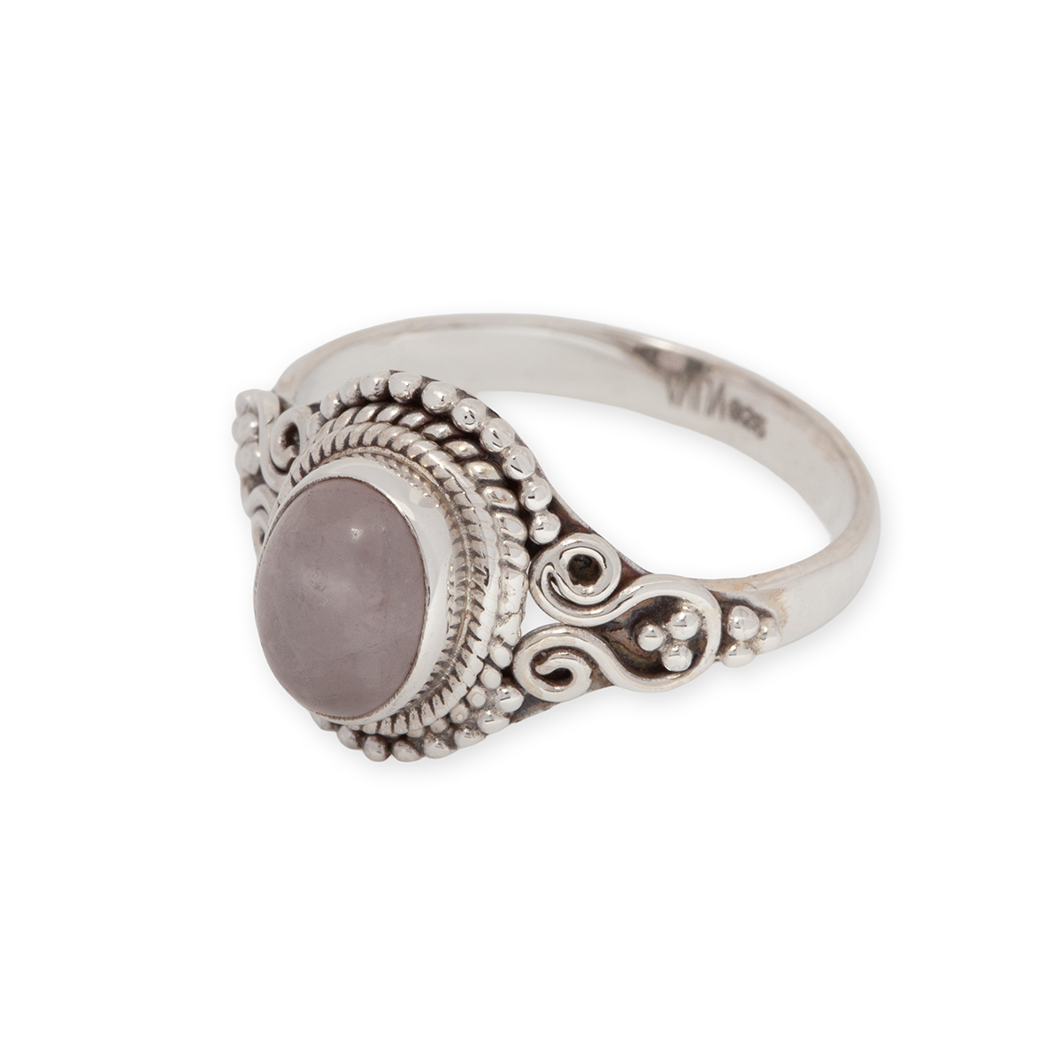 Esplendor Rosenquarz Ring | Silber