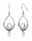 Eterno synthetischer Opal Ohrringe | Silber