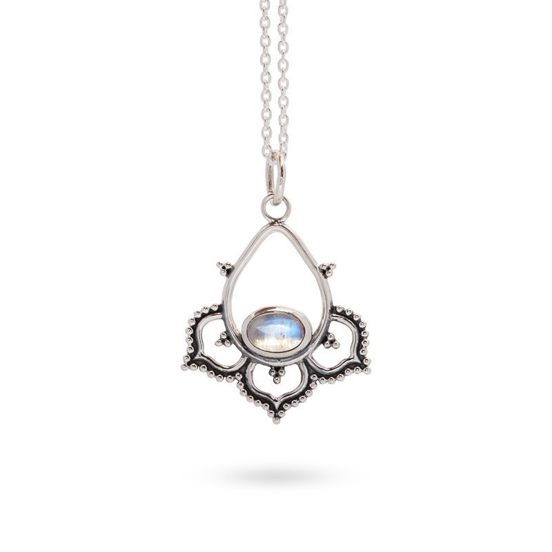 Fuego Mondstein Anhänger | Silber