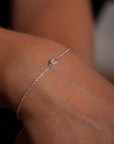 Latido Rosenquarz Armband | Silber