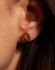 Luméa Rosenquarz Ohrstecker | Gold