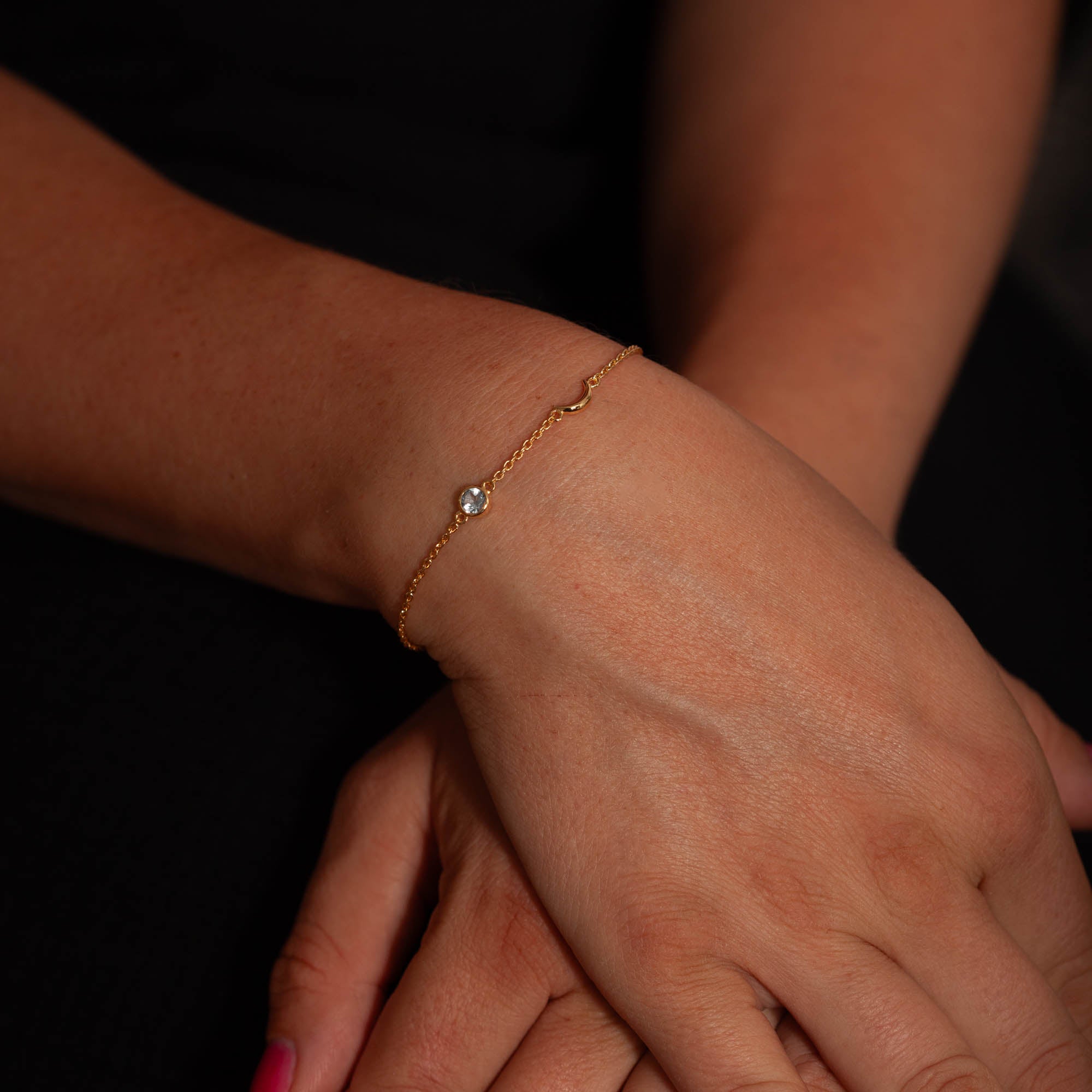 Luz Blauer Topas Armband | Gold