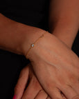 Luz Blauer Topas Armband | Gold