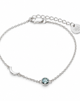 Luz Blauer Topas Armband | Silber