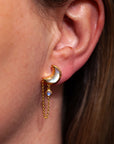 Noctelle Mondstein Ohrstecker | Gold