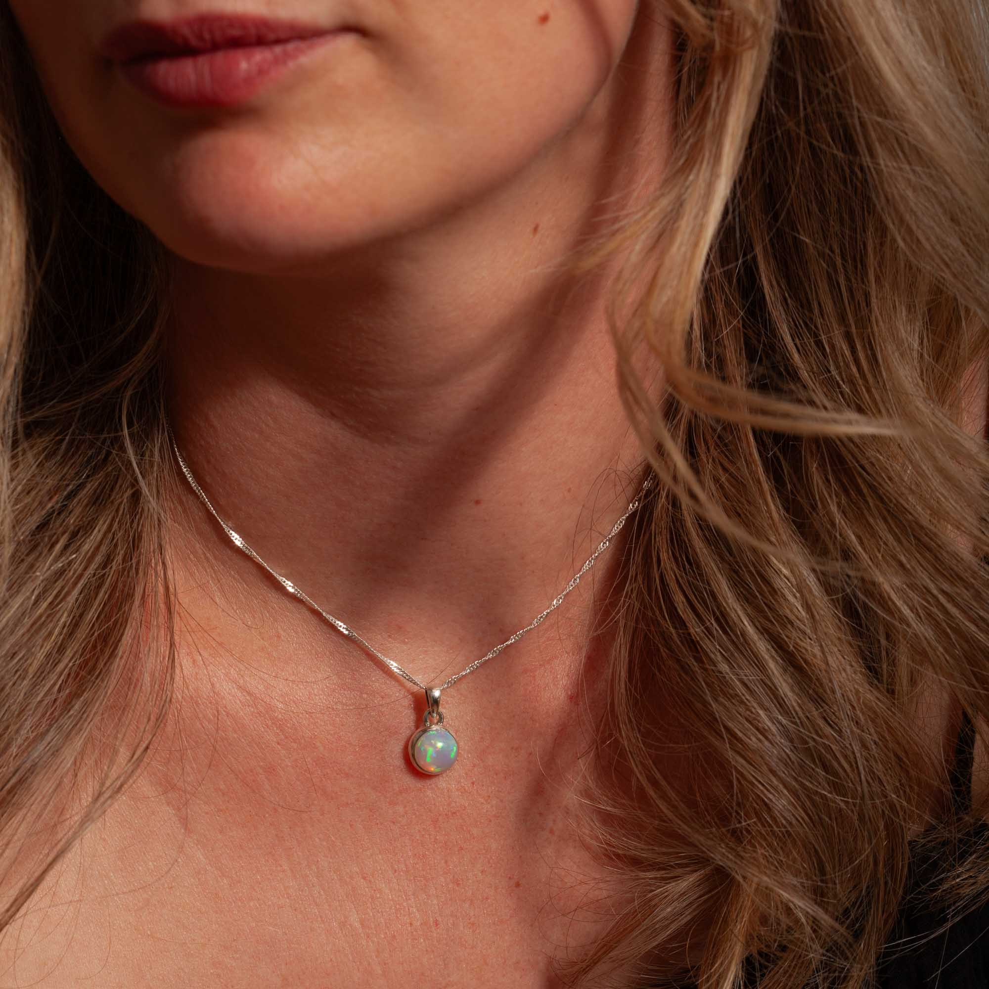 Océano Opal Anhänger | Silber