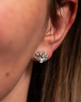 Padma Mondstein Ohrstecker | Silber