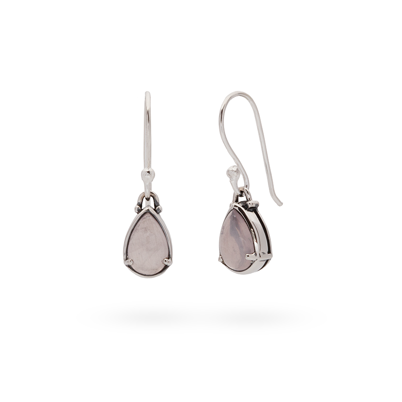 Piedra Rosenquarz Ohrringe | Silber