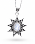 Tempesta Mondstein Anhänger Silber aus 925 Sterling Silber, Freisteller