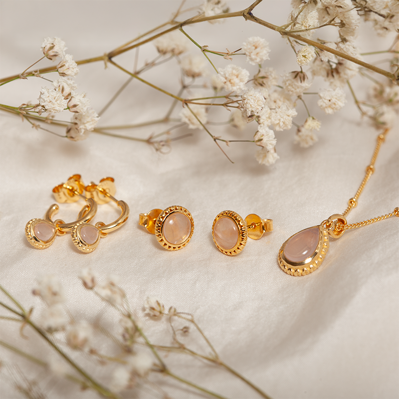 Ternura Rosenquarz Charms | Gold
