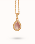 Ternura Rosenquarz Anhänger | Gold