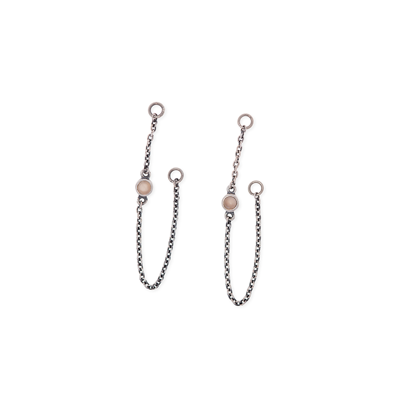Vairea Rosenquarz Ohrring Charms | Silber