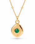 Véora Birthstone Anhänger - Smaragd (Mai) | Gold