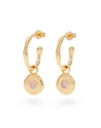 Véora Birthstone Charms - Rosenquarz (Januar) | Gold