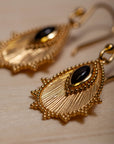 Alba Obsidian Ohrringe | Gold