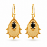 Alba Obsidian Ohrringe | Gold