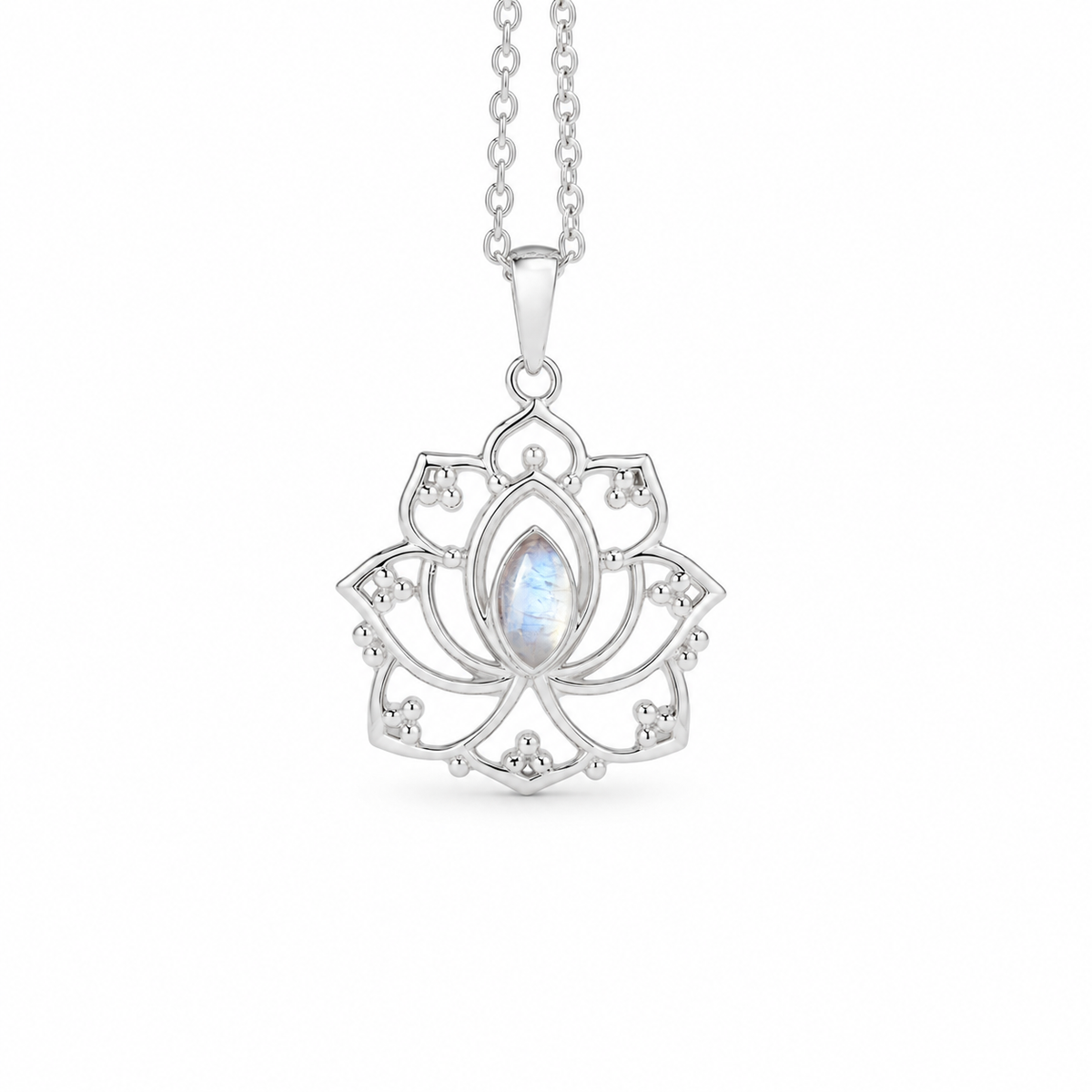 Alma de Loto Mondstein Anhänger | Silber