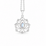 Alma de Loto Mondstein Anhänger | Silber