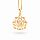 Alma de Loto Rosenquarz Anhänger | Gold