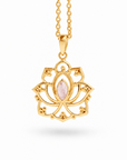 Alma de Loto Rosenquarz Anhänger | Gold
