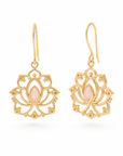 Alma de Loto Rosenquarz Ohrringe | Gold