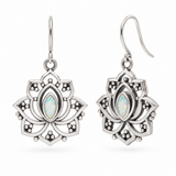 Alma de Loto synthetischer Opal Ohrringe | Silber
