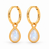 Anéa Mini Creolen mit Ternura Mondstein Charms | Gold