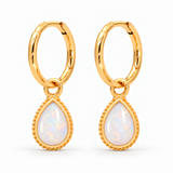 Anéa Mini Creolen mit Ternura Opal Charms | Gold