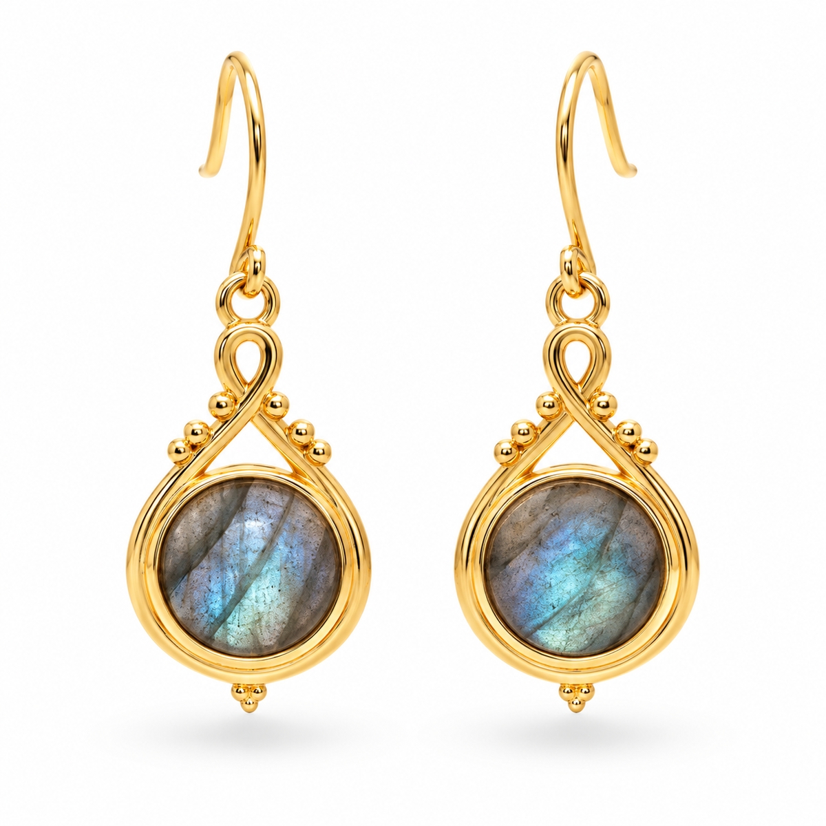 Armonía Labradorit Ohrringe | Gold