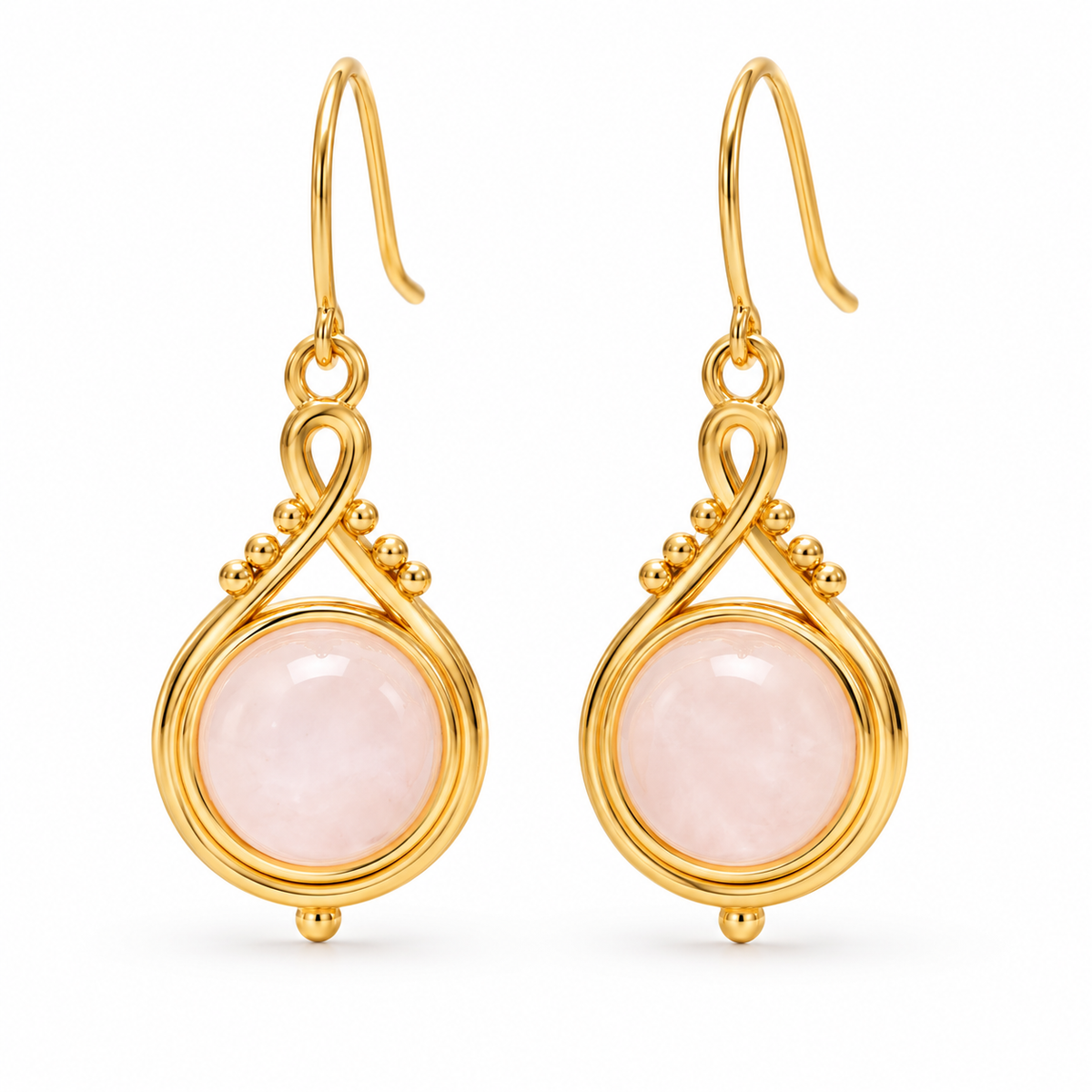 Armonía Rosenquarz Ohrringe | Gold