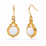 Armonía synthetischer Opal Ohrringe | Gold