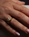 Artemio Mondstein, Rosenquarz, Perlen Ring | Gold