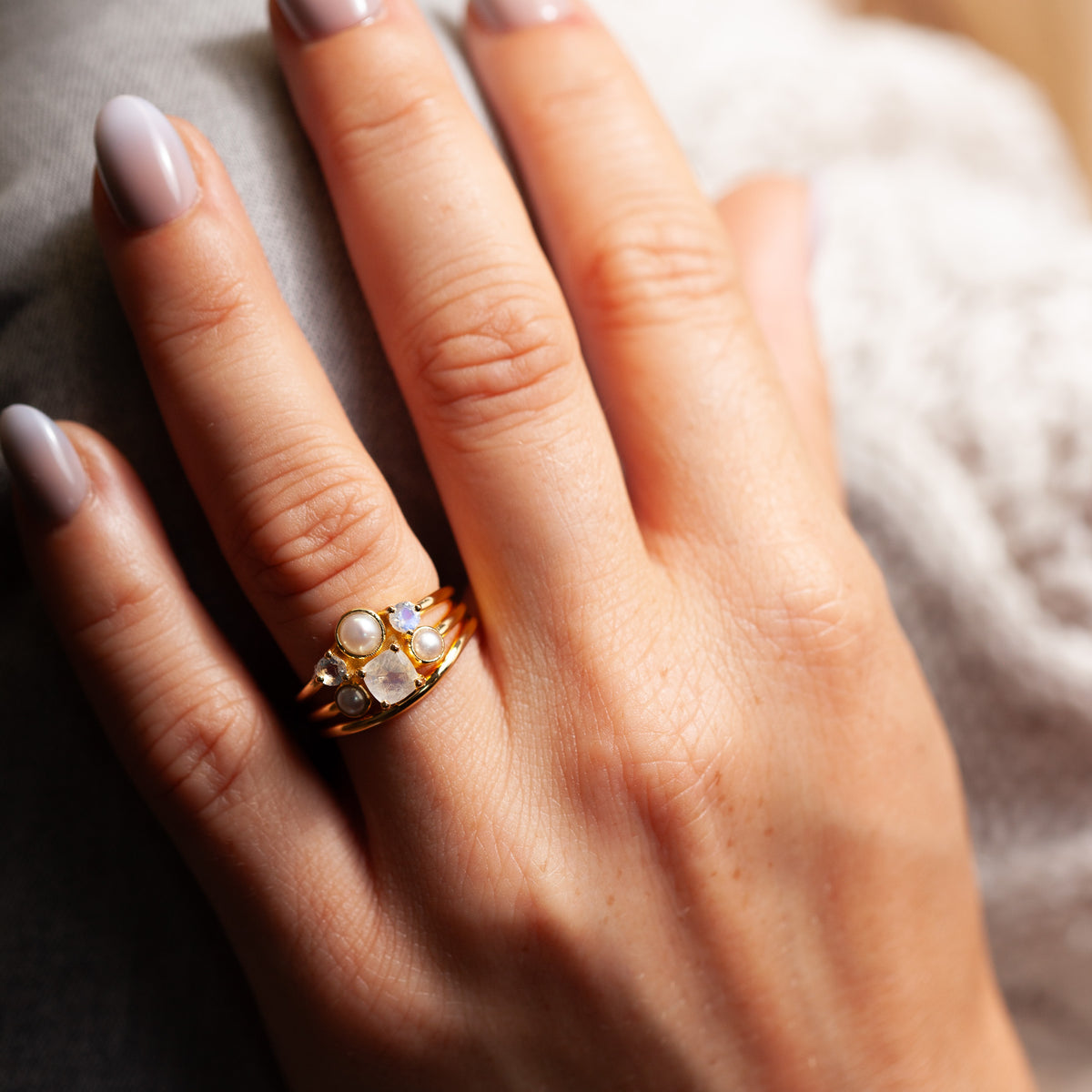 Artemio Mondstein &amp; Perlen Ring | Gold