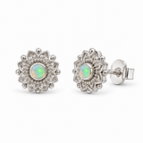 Azira Opal Ohrstecker | Silber