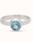 Centella Blauer Topas Ring | Silber