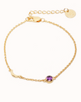 Luz Amethyst Armband | Gold