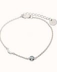 Luz Blauer Topas Armband | Silber