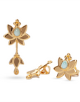 Cielo Larimar Ohrstecker Gold aus 925 Sterling Silber mit 18 Karat Vergoldung, Freisteller